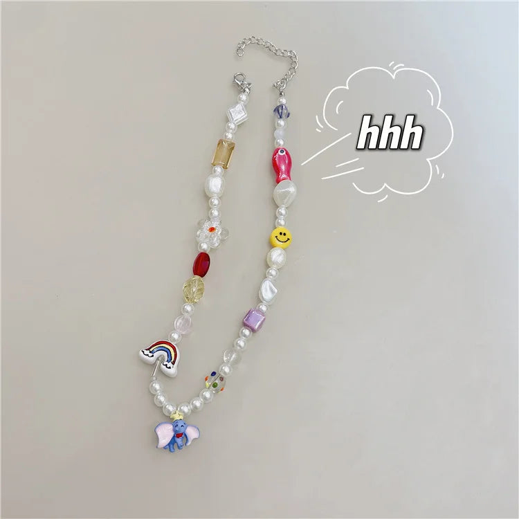Vintage Gothic Acrylic Ball Choker Necklace for Girls