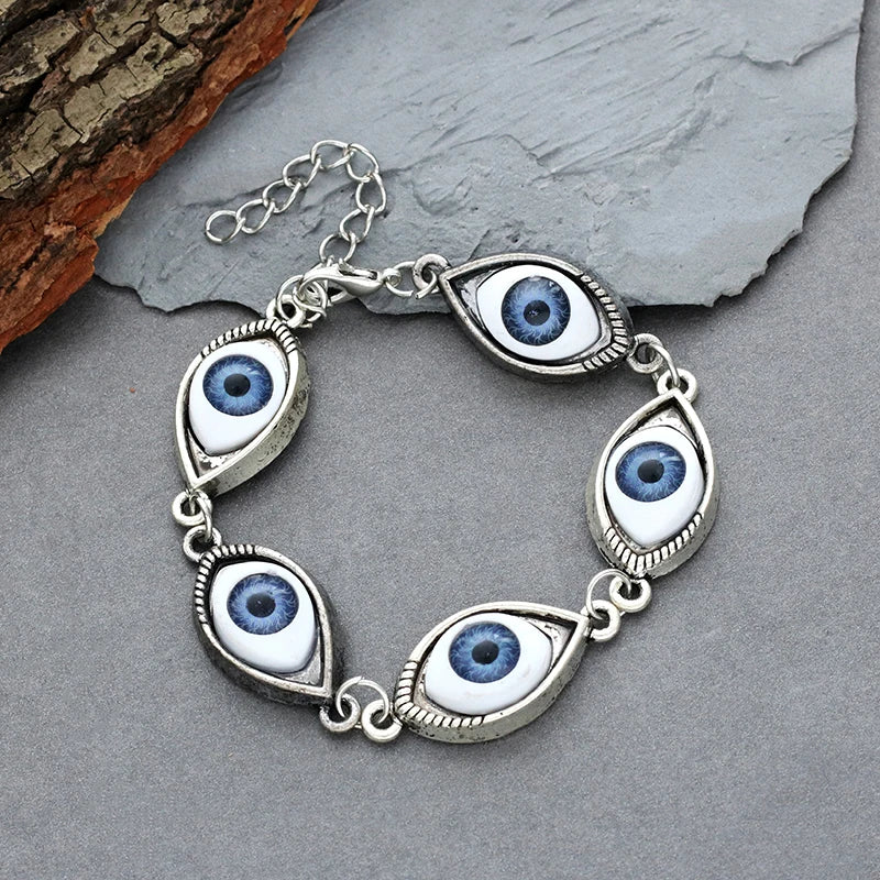 Vintage Gothic Demon Eyes Bracelet Evil Eye Bracelets For Women Metal