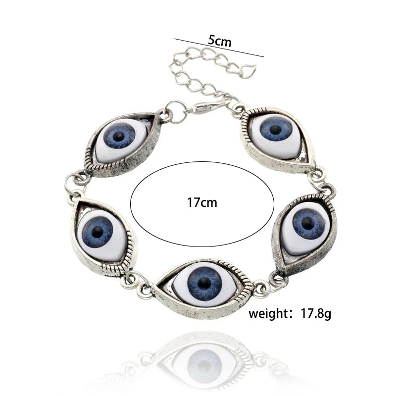 Vintage Gothic Demon Eyes Bracelet Evil Eye Bracelets For Women Metal