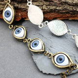 Vintage Gothic Demon Eyes Bracelet Evil Eye Bracelets For Women Metal