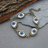 Vintage Gothic Demon Eyes Bracelet Evil Eye Bracelets For Women Metal