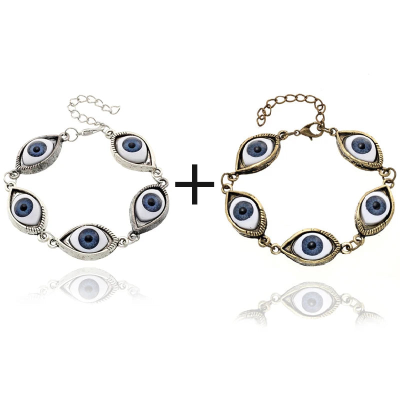Vintage Gothic Demon Eyes Bracelet Evil Eye Bracelets For Women Metal