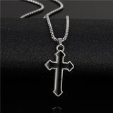 Vintage Gothic Hollow Cross Pendant Necklace
