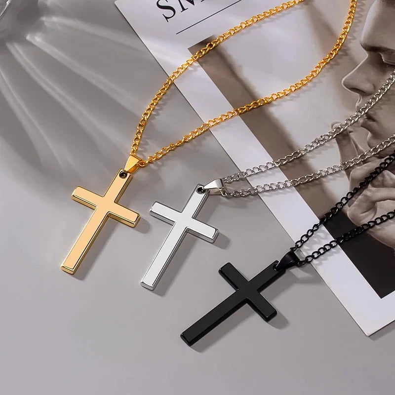 Vintage Gothic Cross Necklace Street Style Punk Jewelry