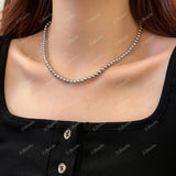 Vintage Gray Pearl Necklace for Women Clavicle Niche High Sense Necklace