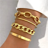 Vintage Green Crystal Heart Chain Bracelets for Women