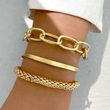 Vintage Green Crystal Heart Chain Bracelets for Women