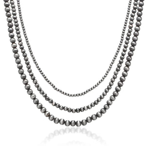 Vintage Grey-Pearl Beads Necklace Choker Western Necklace Jewelry Navajo Pearl