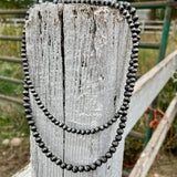 Vintage Grey-Pearl Beads Necklace Choker Western Necklace Jewelry Navajo Pearl