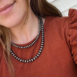 Vintage Grey-Pearl Beads Necklace Choker Western Necklace Jewelry Navajo Pearl