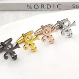 Vintage Guitar Symbol Cufflinks Men's Stainless Steel Personalized Jewelry