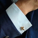 Vintage Guitar Symbol Cufflinks Men's Stainless Steel Personalized Jewelry