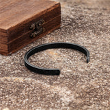 Vintage Gun Cuban Cuff Bracelet Mens Charm Stainless Steel Antique Bangle
