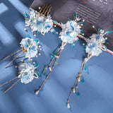 Vintage Flower Hairpin for Women Hanfu Headdress