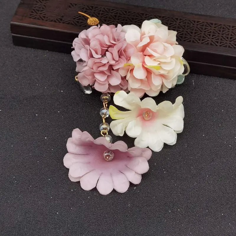 Vintage Flower Hair Clips Hanfu Head Jewelry Hairgrip