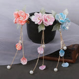 Vintage Flower Hairpin Hanfu Headdress Hair Clip