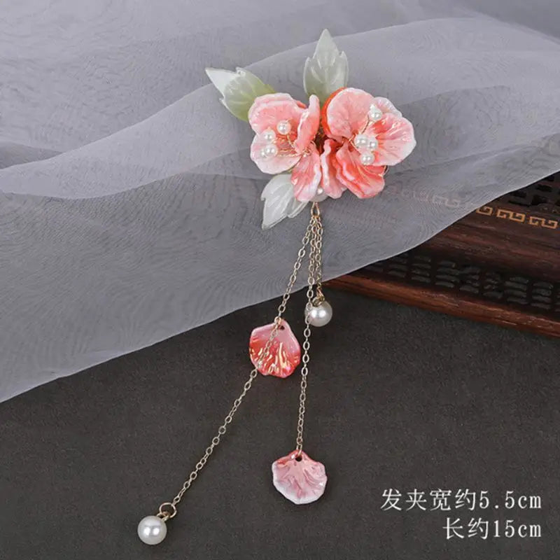 Vintage Flower Hairpin Hanfu Headdress Hair Clip