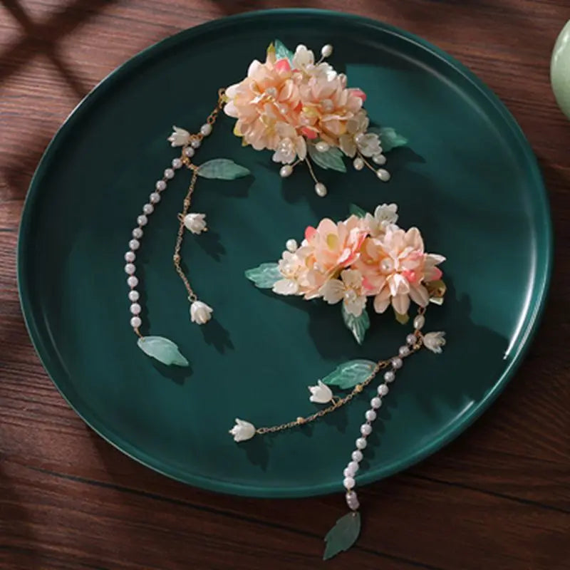 Vintage Flower Hair Clip Hanfu Accessory