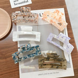 Vintage Hair Clips Marbling Large Hair Barrettes Women Girls Hair Accessories