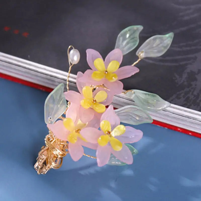 Vintage Hair Pins Hanfu Hair Accessories for Women Flower Hair Clip