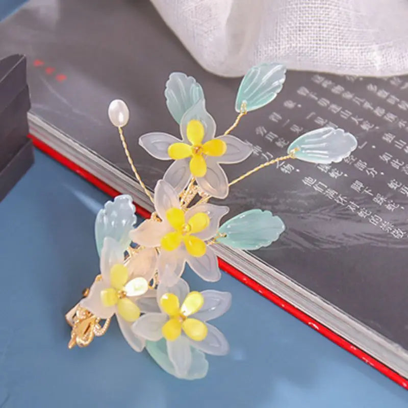 Vintage Hair Pins Hanfu Hair Accessories for Women Flower Hair Clip