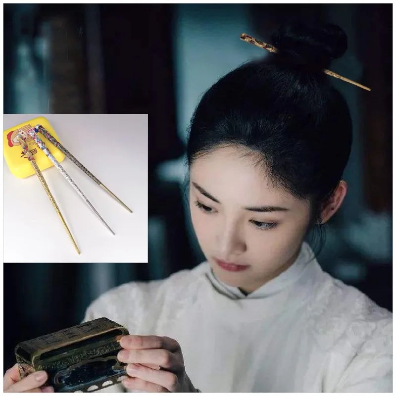 Vintage Hair Sticks Pearls Rhinestone Headwear Women Coiled Hair Jewelry