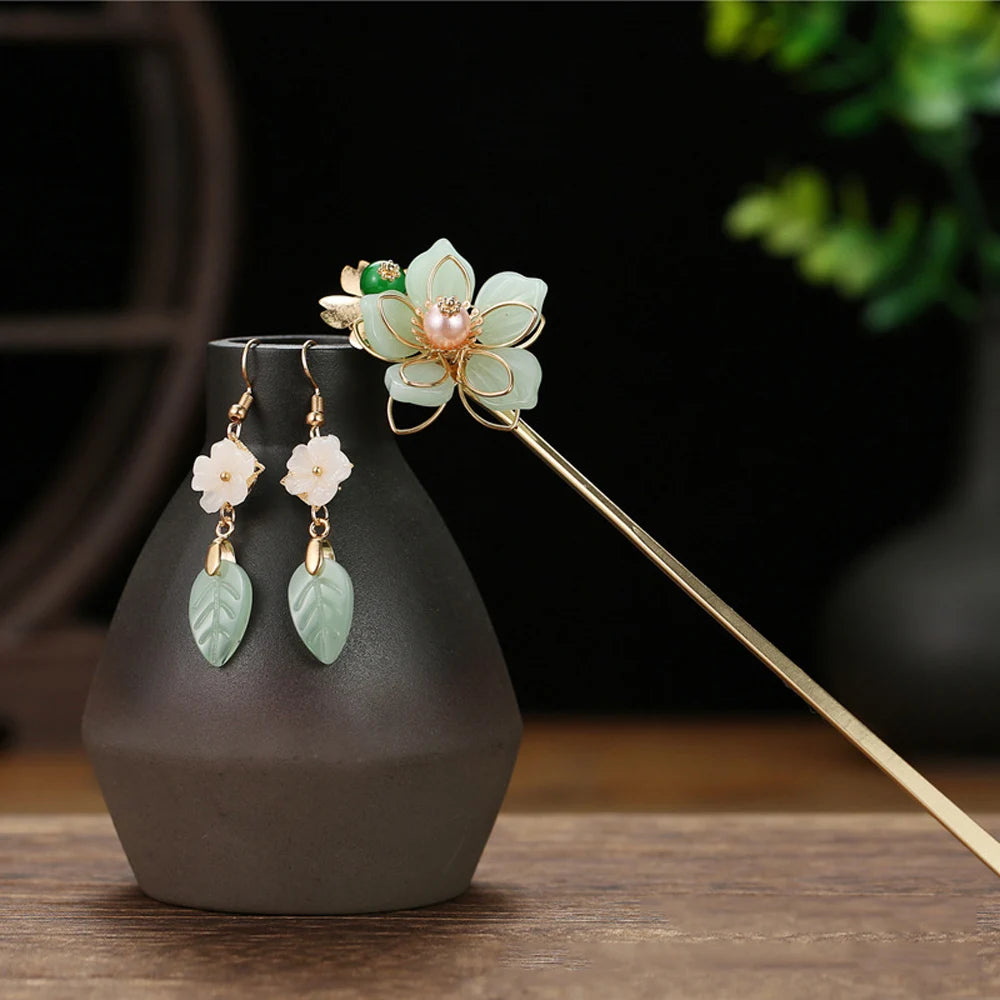 Vintage Hair Sticks Fringe Hairpin Chopsticks Chinese Hanfu Party Headpiec