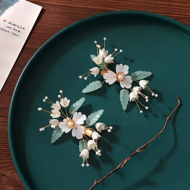 Vintage Flower Hanfu Hairpin Headdress Hairgrips for Women