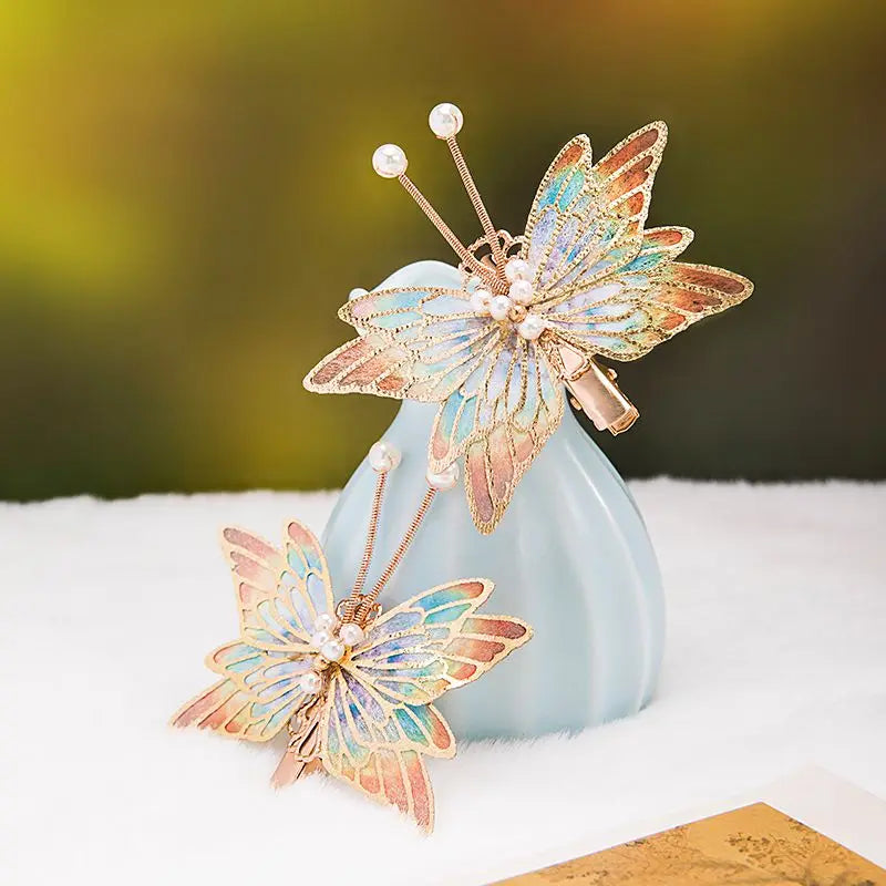 Vintage Butterfly Hairpin Hanfu Hair Accessories Barrette