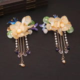 Vintage Hairpin Hanfu Hair Accessories Yellow Hair Grips Barrette