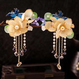 Vintage Hairpin Hanfu Hair Accessories Yellow Hair Grips Barrette