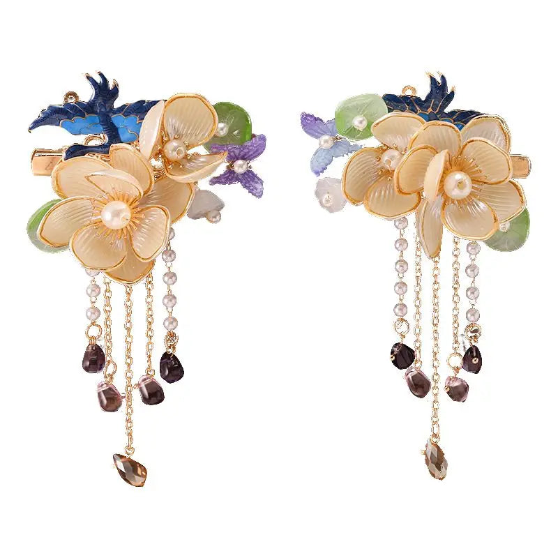 Vintage Hairpin Hanfu Hair Accessories Yellow Hair Grips Barrette