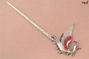 Vintage Rhinestone Phoenix Hair Sticks Forks Wedding Hair
