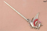 Vintage Rhinestone Phoenix Hair Sticks Forks Wedding Hair