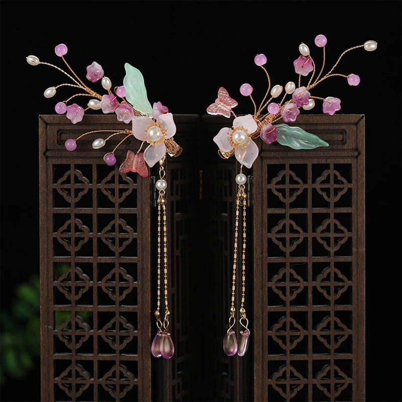 Vintage Hairpin Wedding Accessories Chinese Hanfu Hair Clips For Girls