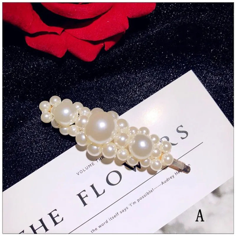 Vintage Pearls Flower Hair Clip Hair Pins Hairwear