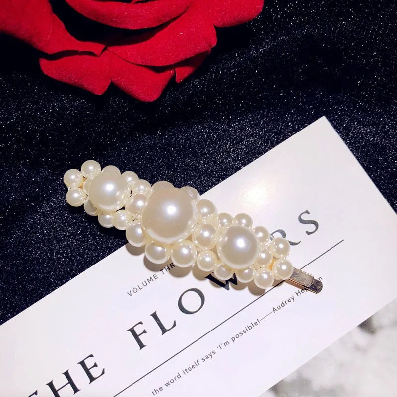 Vintage Pearls Flower Hair Clip Hair Pins Hairwear