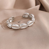 Vintage Hand Hug Bracelet Boho Metal Shell Bangles