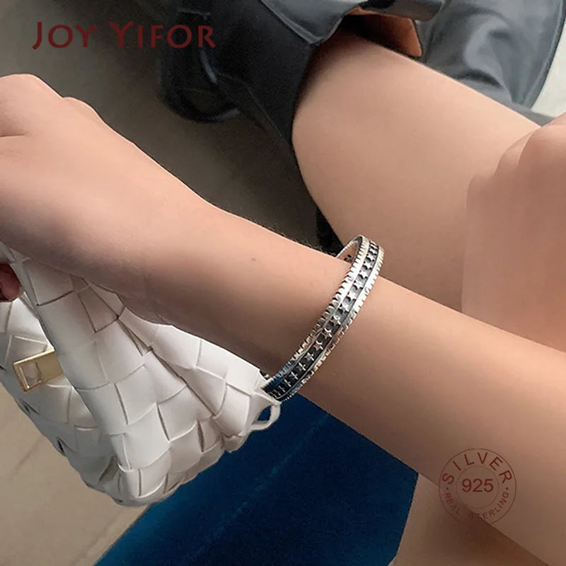 925 Sterling Silver Stars Bangles & Bracelet For Women Thai Silver