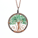 Vintage Copper Wire Tree of Life Necklace
