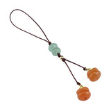 Vintage Glazed Persimmon Keychain Nepal Bead Charms