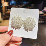 Vintage Style Simulated Pearl Beads Flower Stud Earrings