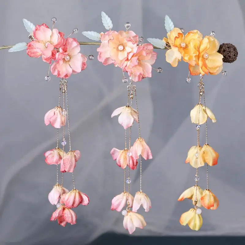 Vintage Hanfu Flower Hair Clip Headwear