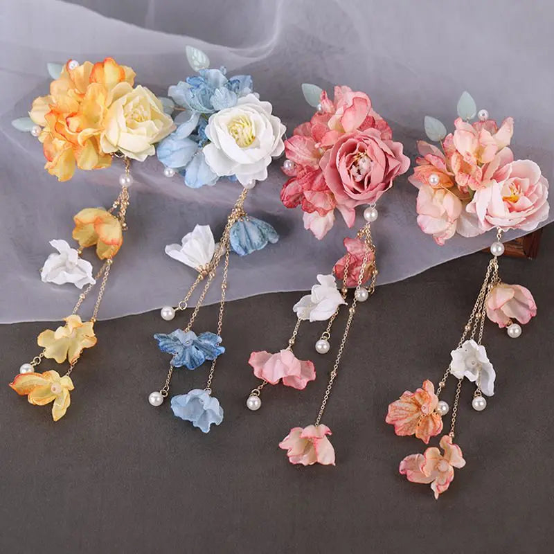 Vintage Hanfu Flower Hair Clip Headwear