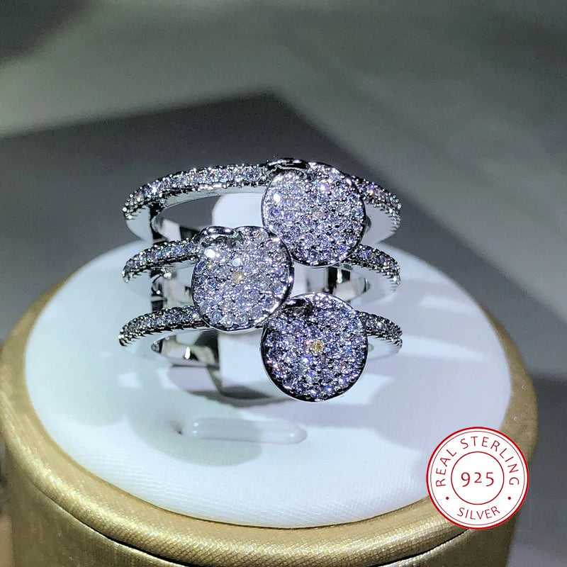 Vintage Heart Promise Ring Simulated Diamond 925 Sterling Silver