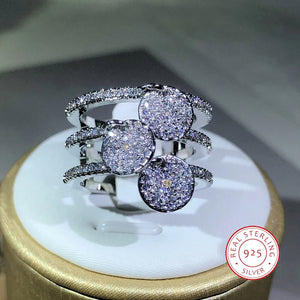 Vintage Heart Promise Ring Simulated Diamond 925 Sterling Silver