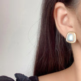 Vintage High French Mabe Pearl Clip Earrings