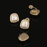 Vintage High French Mabe Pearl Clip Earrings