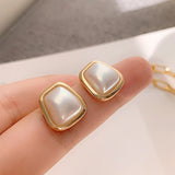 Vintage High French Mabe Pearl Clip Earrings