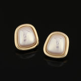 Vintage High French Mabe Pearl Clip Earrings